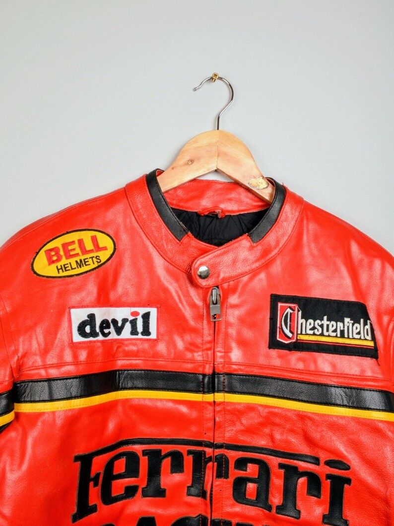 Ferrari 🔥 Vintage Ferrari 🔥 90s Racing Leather Jacket Streetwear Size US XL / EU 56 / 4 - 3 Thumbnail