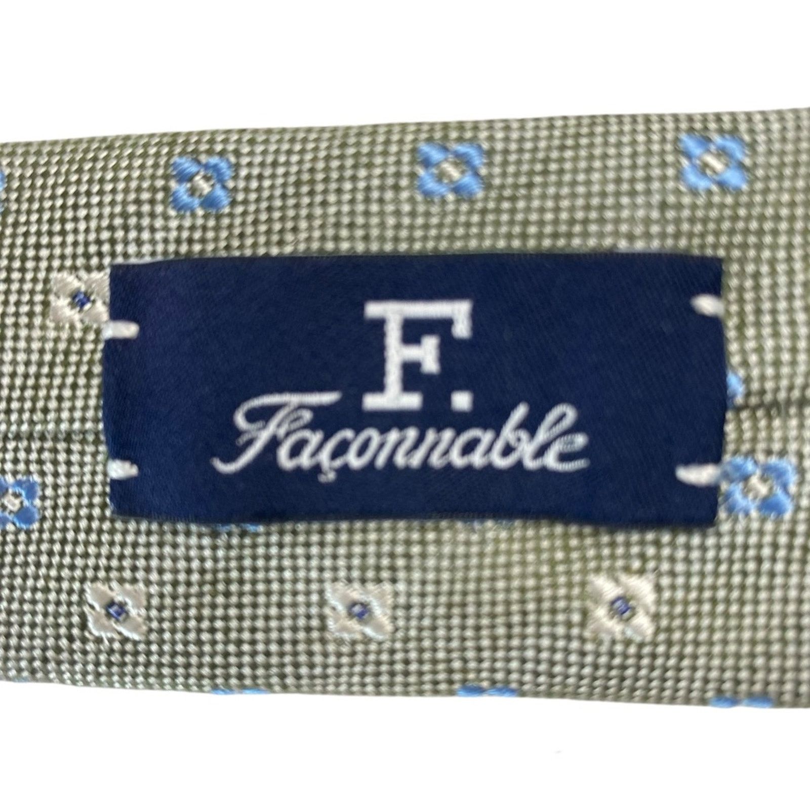 Faconnable FAÇONNABLE Faconnable Men’s Silk Linen Blend Tie Necktie Size ONE SIZE - 4 Thumbnail