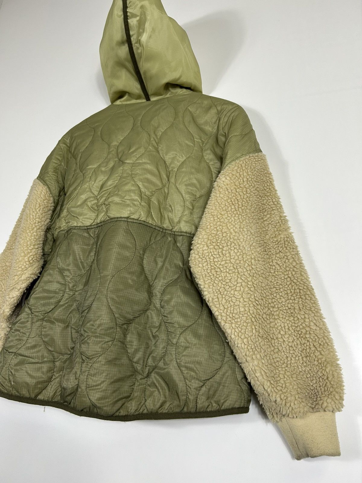 Japanese Brand ⚡️Vintage Didot Hooded Quilted Sleeve Fleece Half Zipper Size US M / EU 48-50 / 2 - 14 Thumbnail