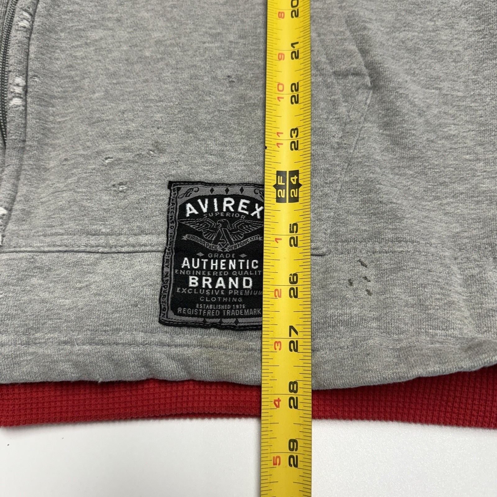 Avirex Avirex Hoodie Sweatshirt Mens 2XL 25.5x27.5 Thermal Hood Ful Size US XXL / EU 58 / 5 - 13 Thumbnail