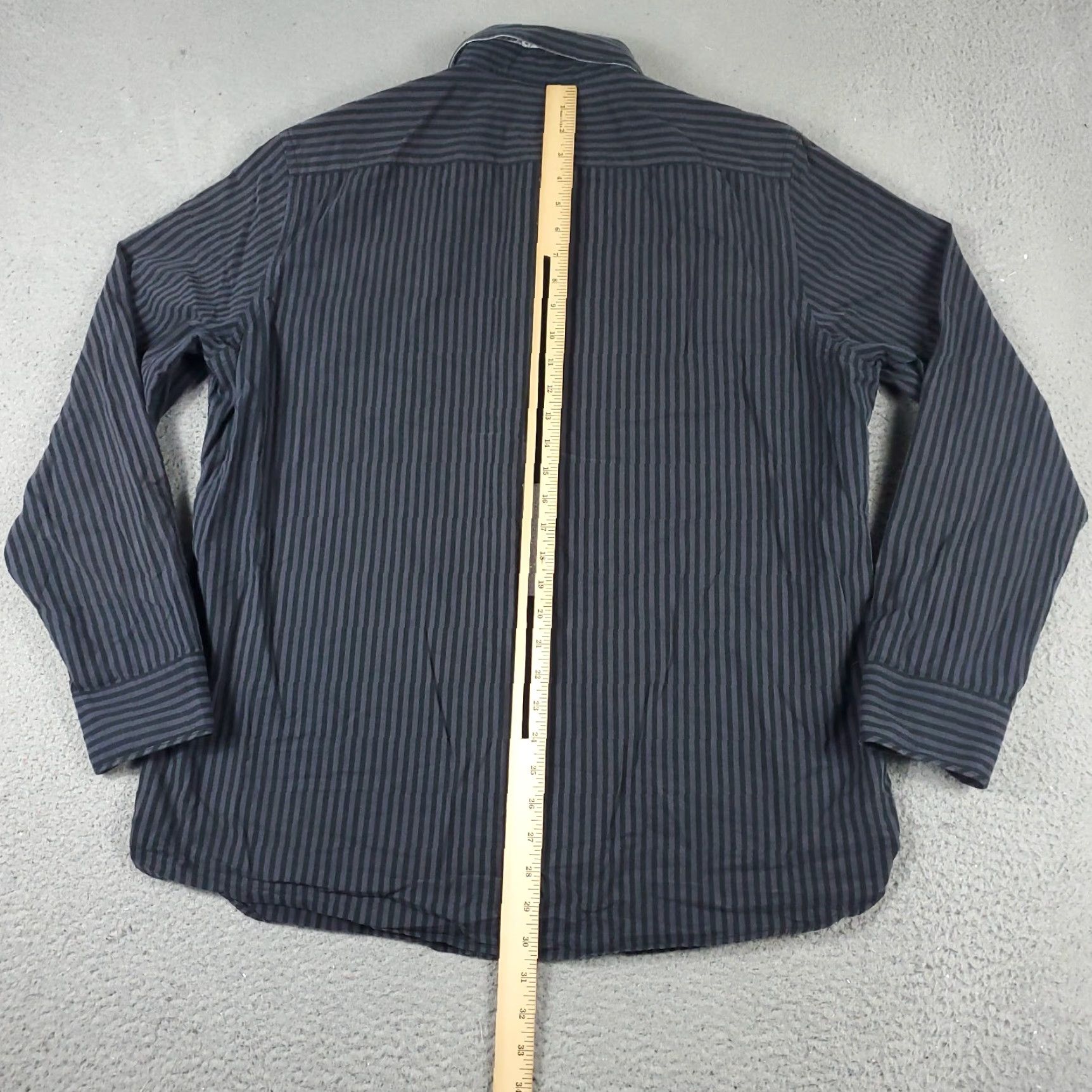 American Eagle Outfitters American Eagle Shirt XL Button-Up Gray Striped Long Sleeve Casual Mens Size US XL / EU 56 / 4 - 3 Thumbnail