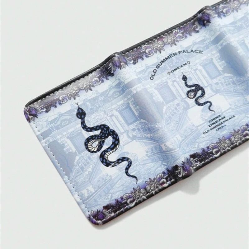 Japanese Brand Dark Snake Printed Wallet Size ONE SIZE - 3 Thumbnail