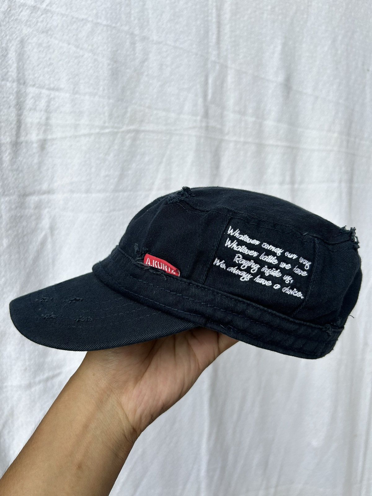 Hysteric Glamour Distressed Cadet Poem Hats Size ONE SIZE - 1 Thumbnail