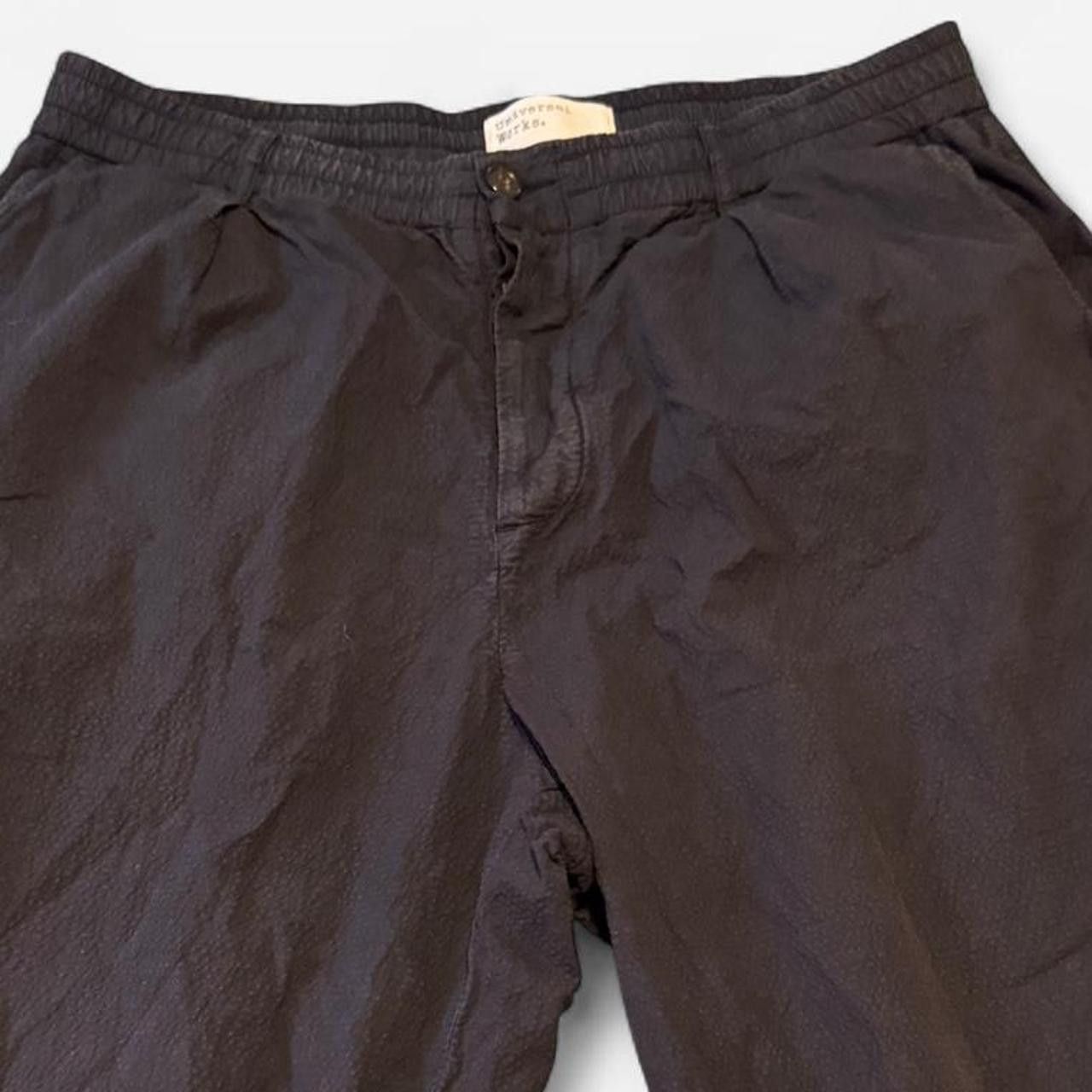 Universal Works Pleated Trackpant - Navy Seersucker Size US 34 / EU 50 - 4 Thumbnail