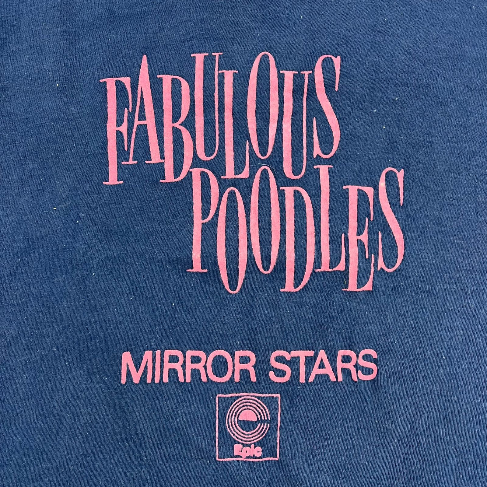 Band Tees × Vintage Vtg 70s Fabulous Poodles "Mirror Stars" Tshirt Size US S / EU 44-46 / 1 - 3 Thumbnail