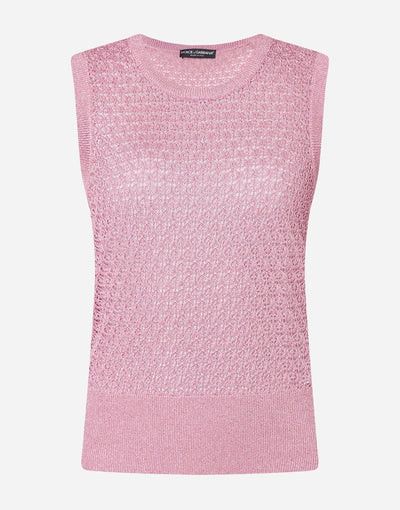 Dolce & Gabbana o1y0925 Sleeveless Sweater in Pink Size XS / US 0-2 / IT 36-38 - 1 Thumbnail