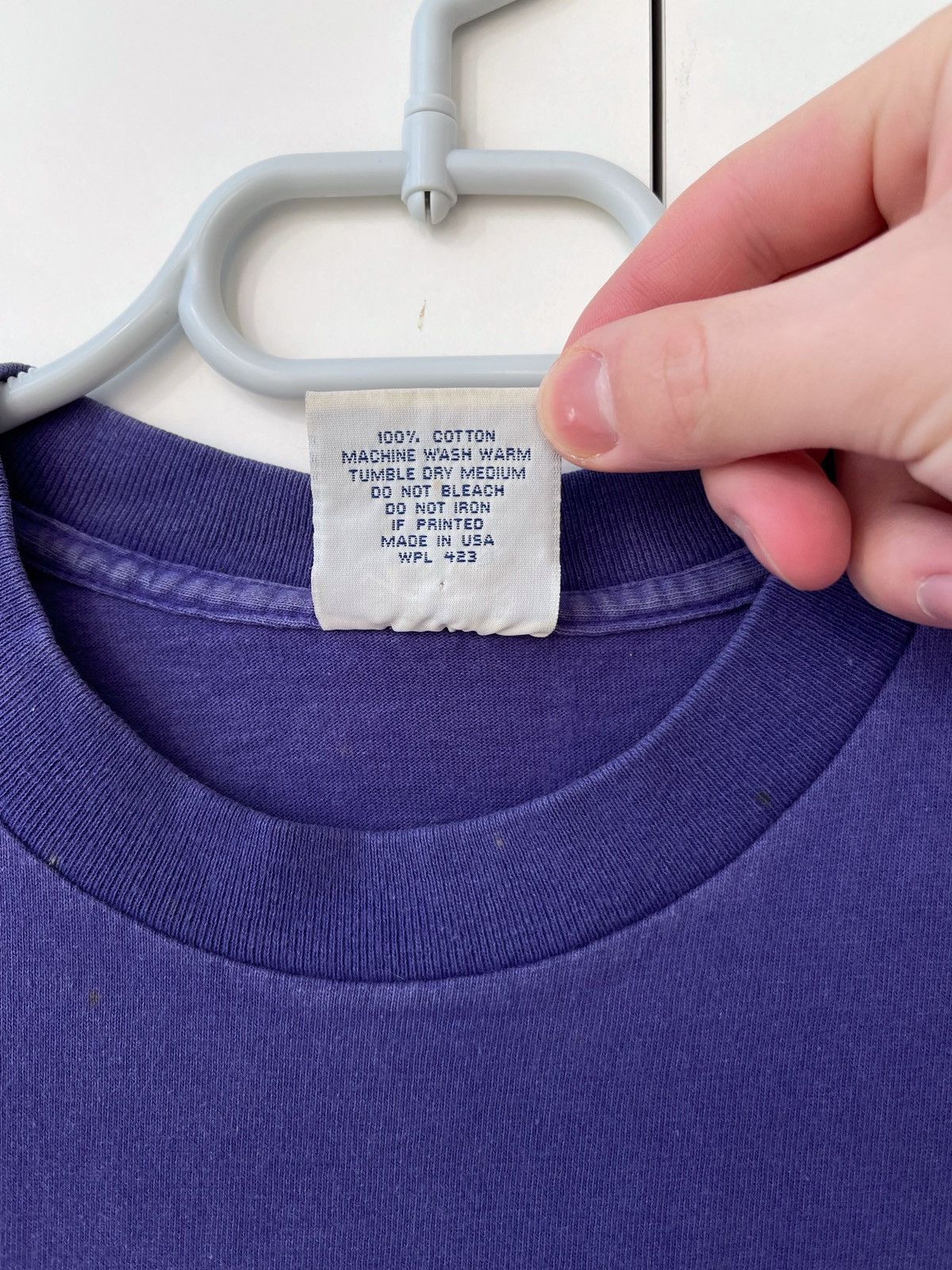 Levi's × Vintage Vintage 1992 Levi's 501 Single Stitch Streetwear Purple Tee Size US M / EU 48-50 / 2 - 5 Thumbnail