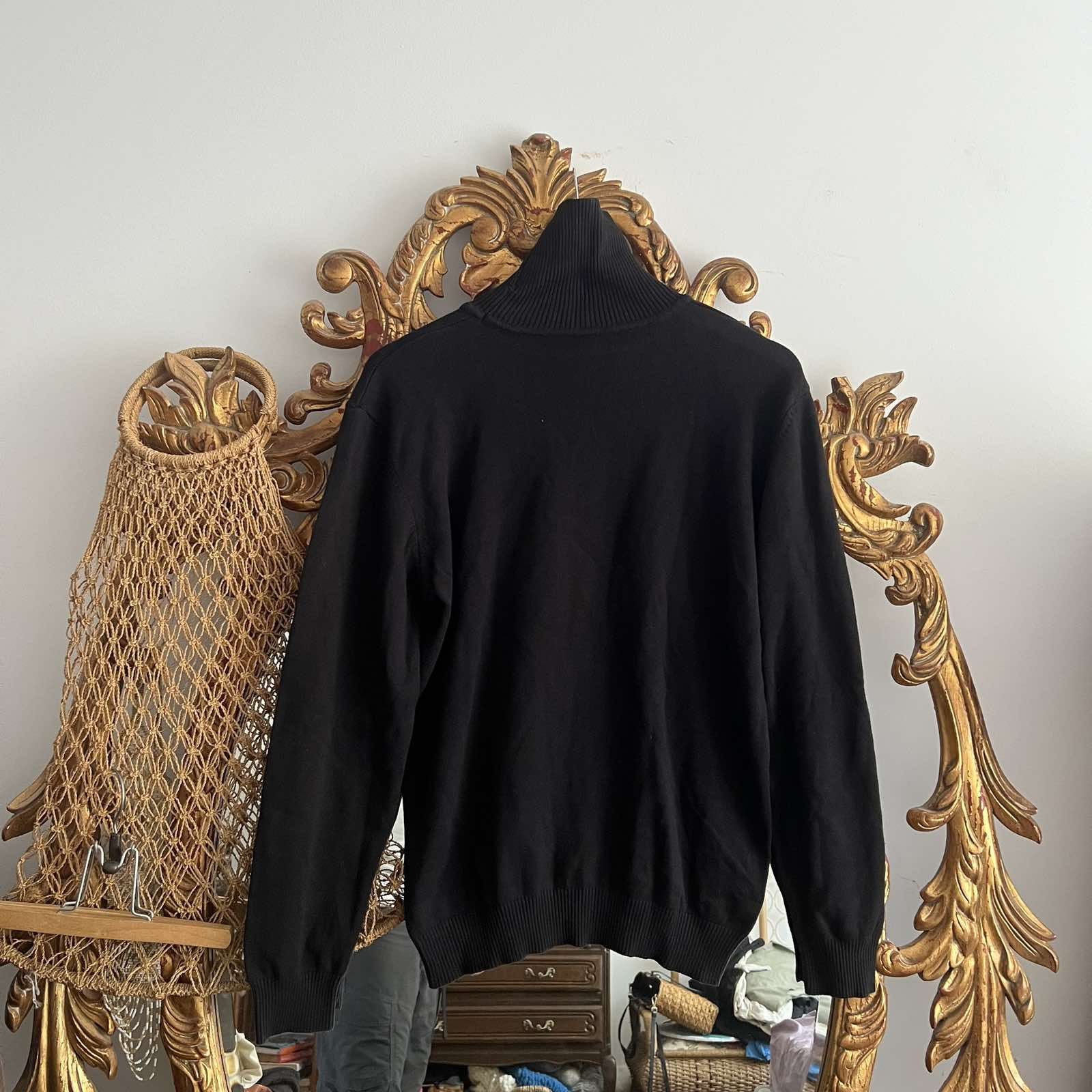 Lacoste Vintage Lacoste sweater Black knitwear Sz XL Size US XL / EU 56 / 4 - 2 Thumbnail
