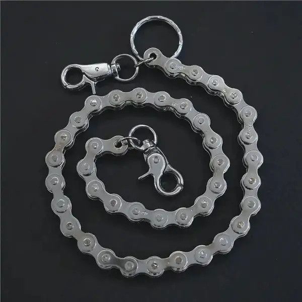 Vintage Punk Rock Unique Metal Minimalist Bicycle Chain Keychains Size ONE SIZE - 2 Thumbnail