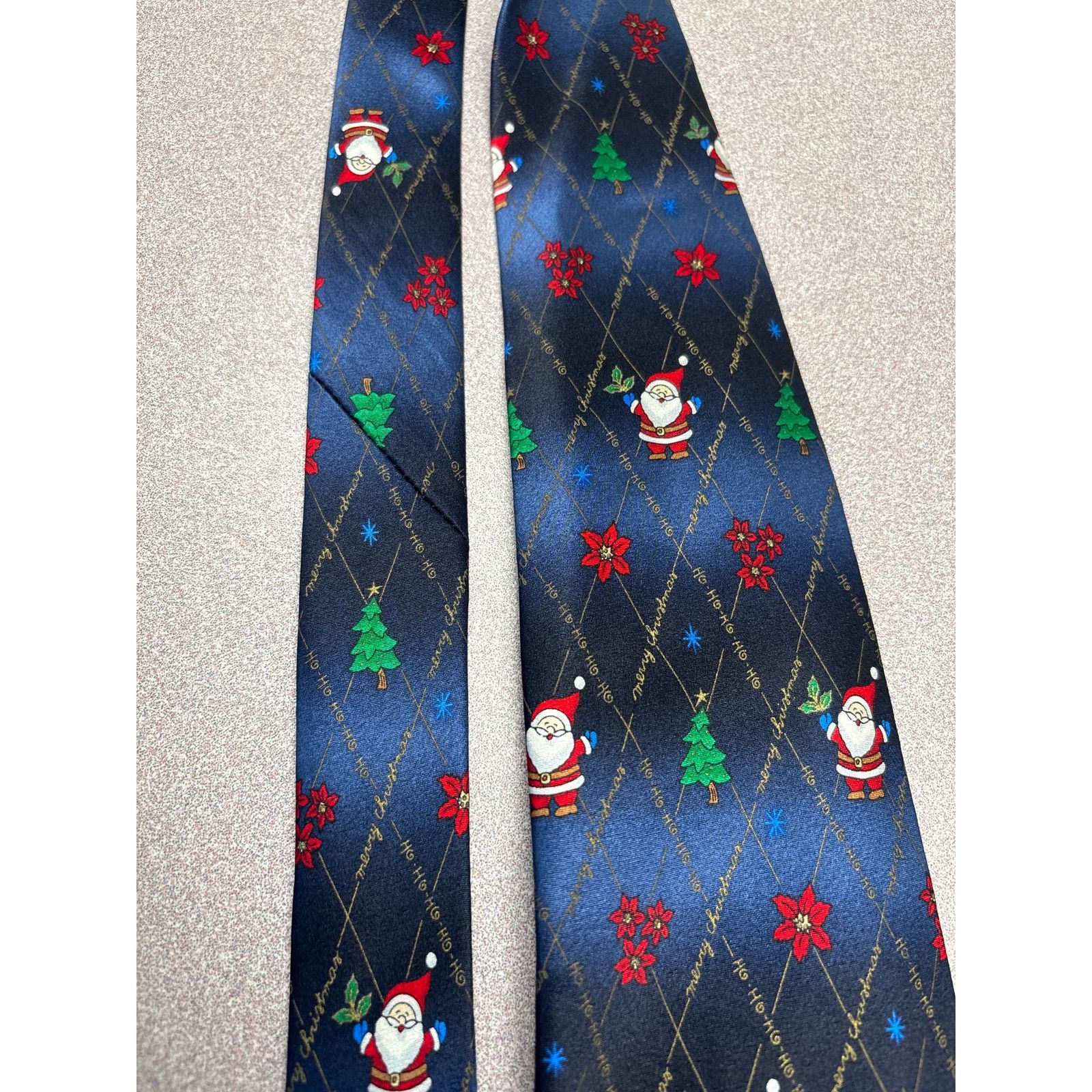 Other Hallmark Holiday Traditions Dark Blue Christmas Silk Tie Size ONE SIZE - 7 Thumbnail