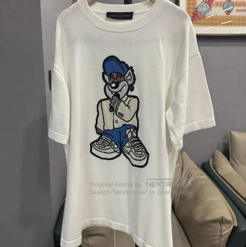 Louis Vuitton Louis Vuitton White Cotton Women's T. Size L / US 10 / IT 46 - 1 Thumbnail