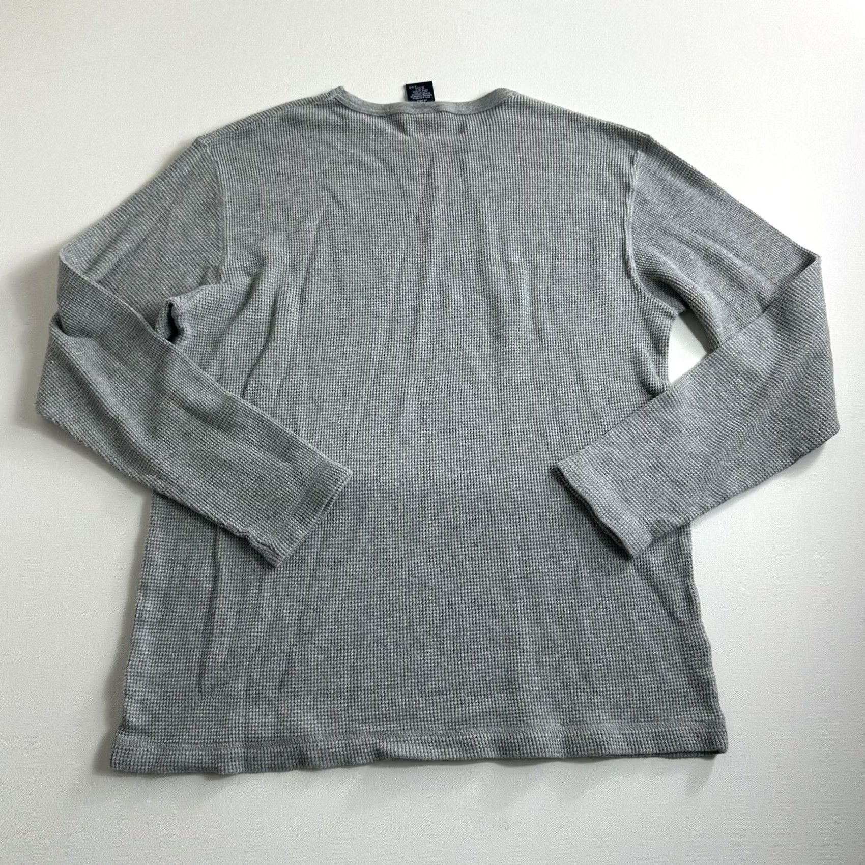 Tommy Hilfiger Tommy Hilfiger Waffle Thermal Knit Shirt Pullover Large Gray Long Sleeve Mens Size US L / EU 52-54 / 3 - 3 Thumbnail