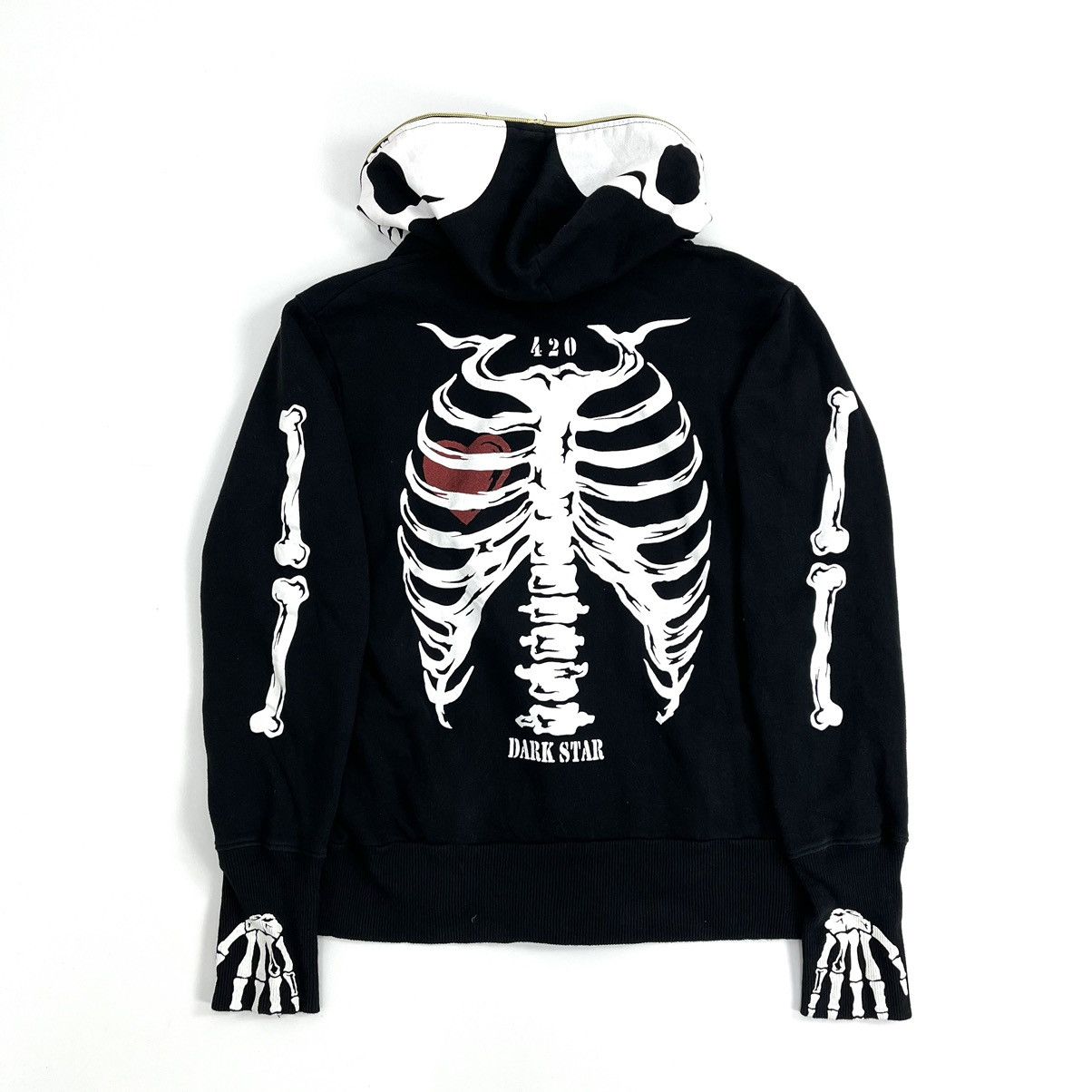 If Six Was Nine 2000s Skeleton Dangerous Warning “Love Rock” Full Zip Hoodie Size US M / EU 48-50 / 2 - 22 Thumbnail