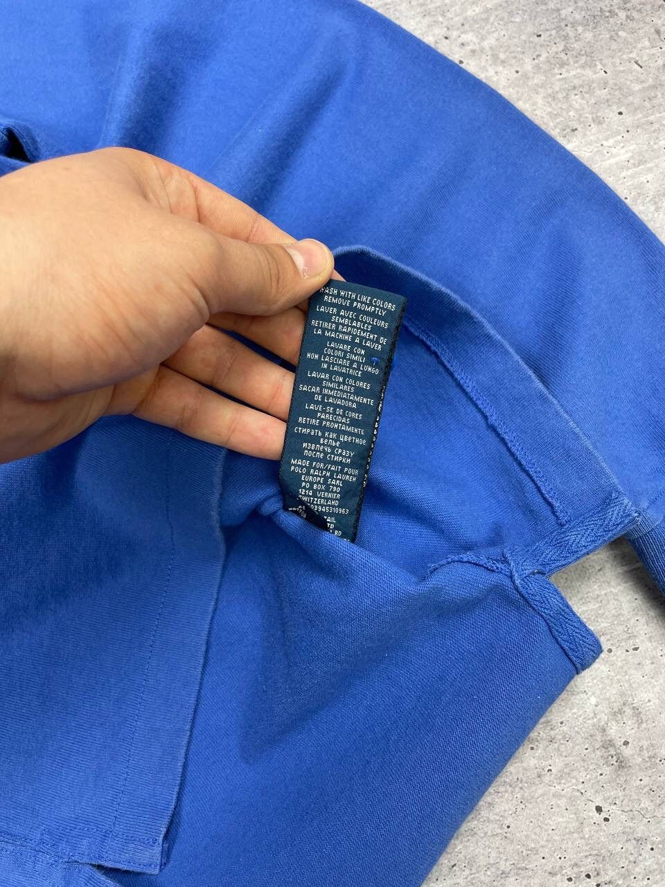 Polo Ralph Lauren × Vintage Vintage Ralph Lauren Blue Big Logo Y2K Longsleeve Sweatshirt Size US S / EU 44-46 / 1 - 14 Thumbnail