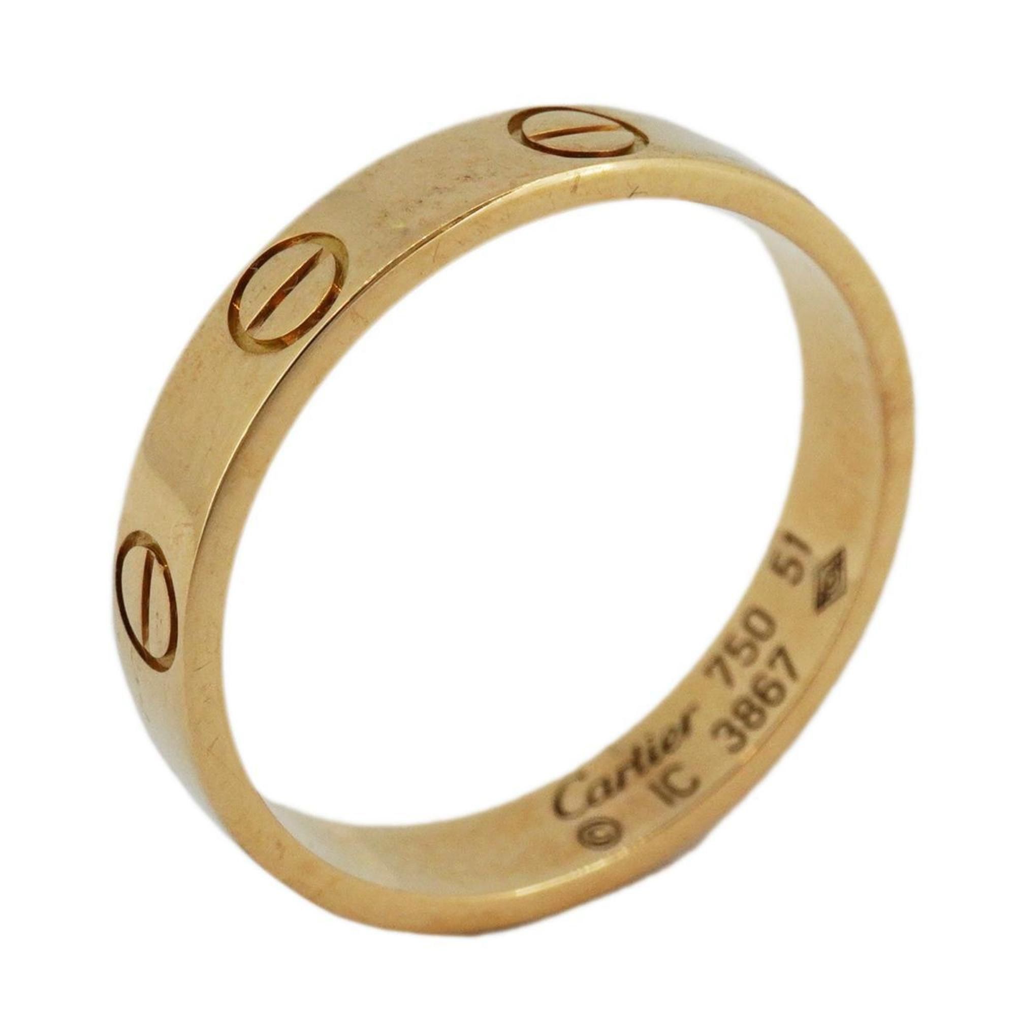 image of Cartier Ring Love K18Pg Pink Gold Ladies, Women's