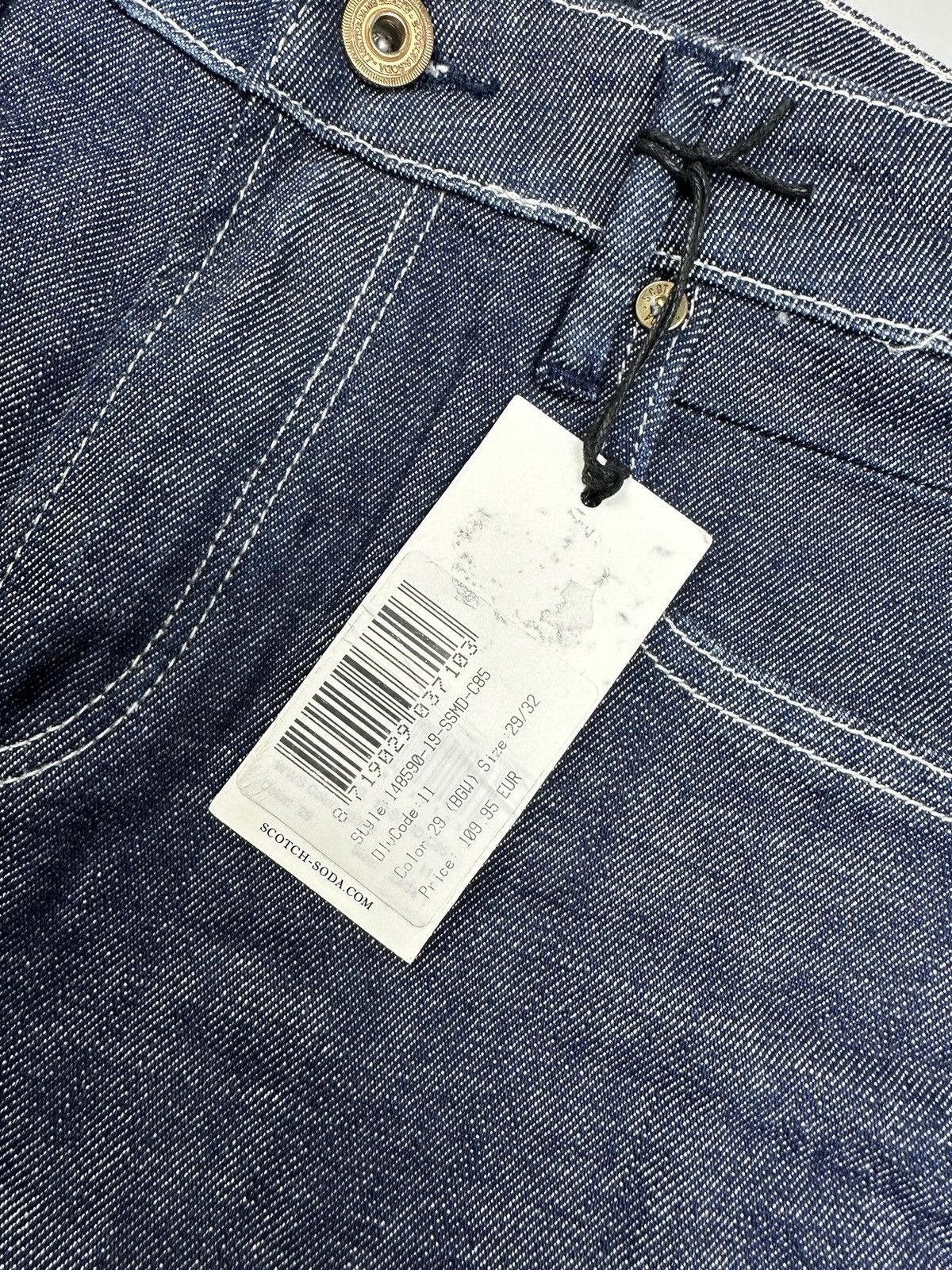 Scotch & Soda Scotch&Soda Skinny Fit Solid Blue Jeans Size US 29 - 5 Thumbnail