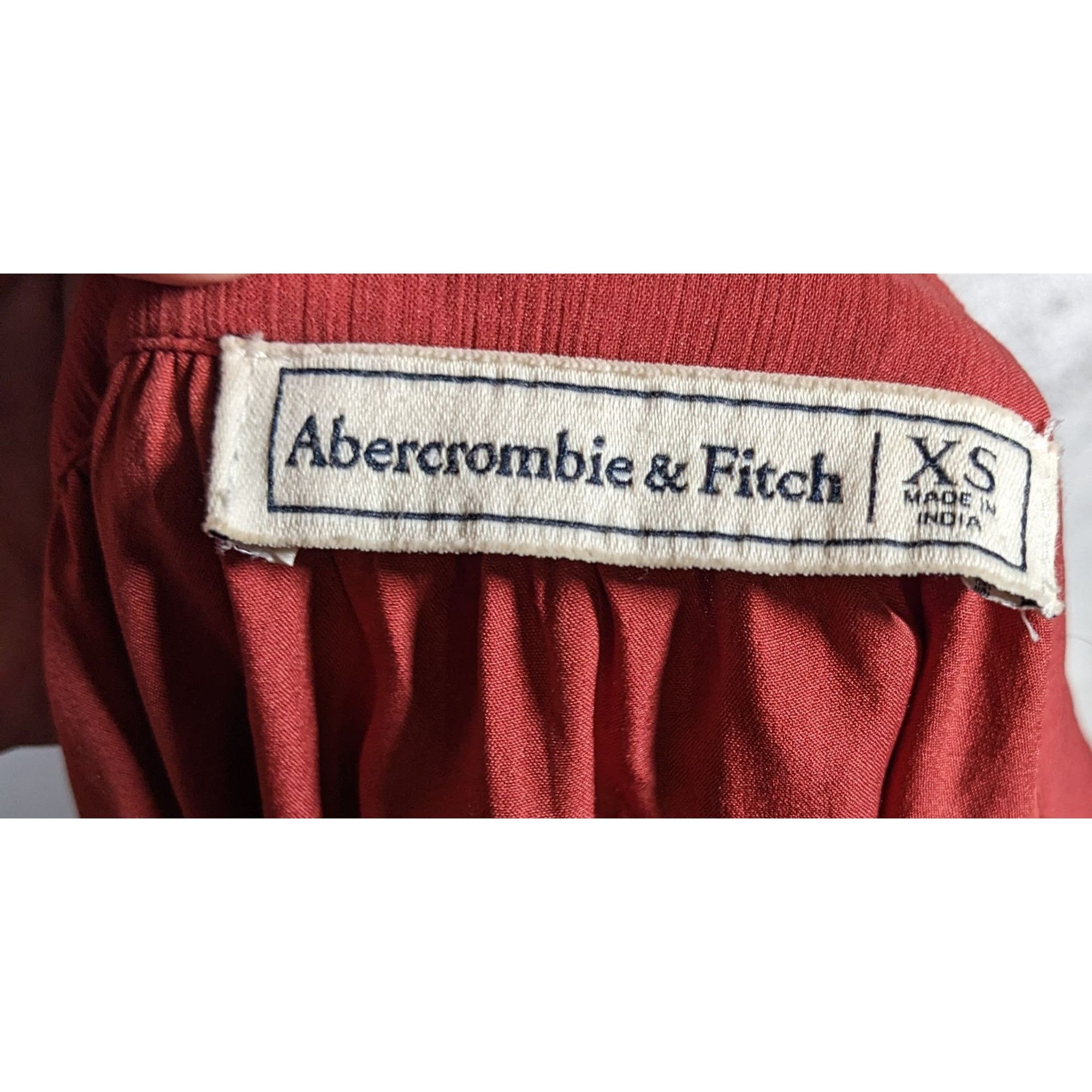 Abercrombie & Fitch Abercrombie & Fitch Preppy Boho Burgundy Ruffled Wrap Skirt Size 25" / US 0 / IT 36 - 6 Thumbnail