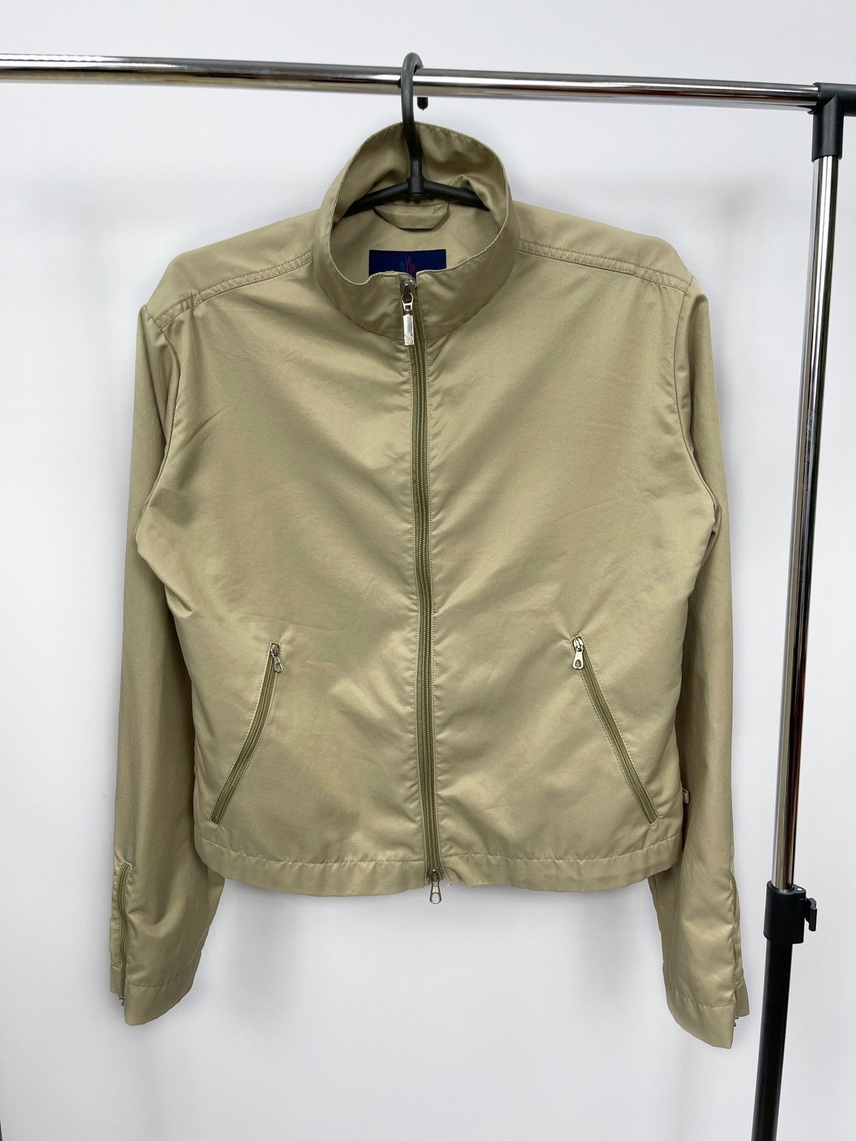 image of Moncler Jacket Size 2 Vintage 90's Beige Zip Lampo Womans, Women's