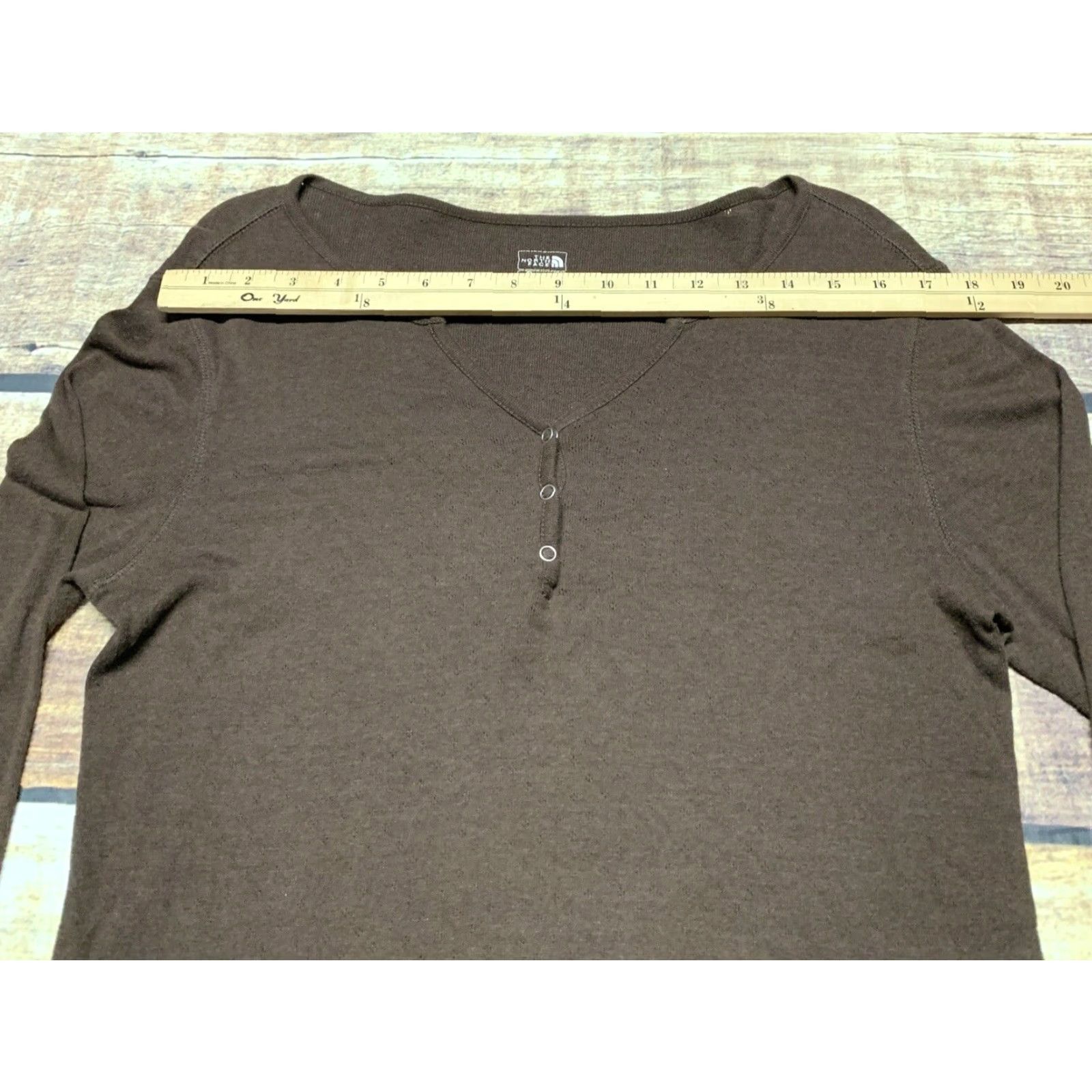 The North Face The North Face Shirt Top Womens Large Brown Knitted V-Neck Long Sleeve Pullover Size L / US 10 / IT 46 - 4 Thumbnail