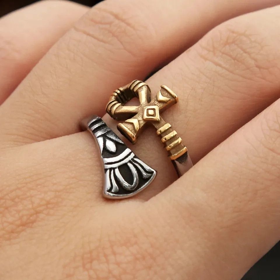 Japanese Brand × Jewelry × Vintage Egyptian Anka Cross Ring Size ONE SIZE - 6 Thumbnail