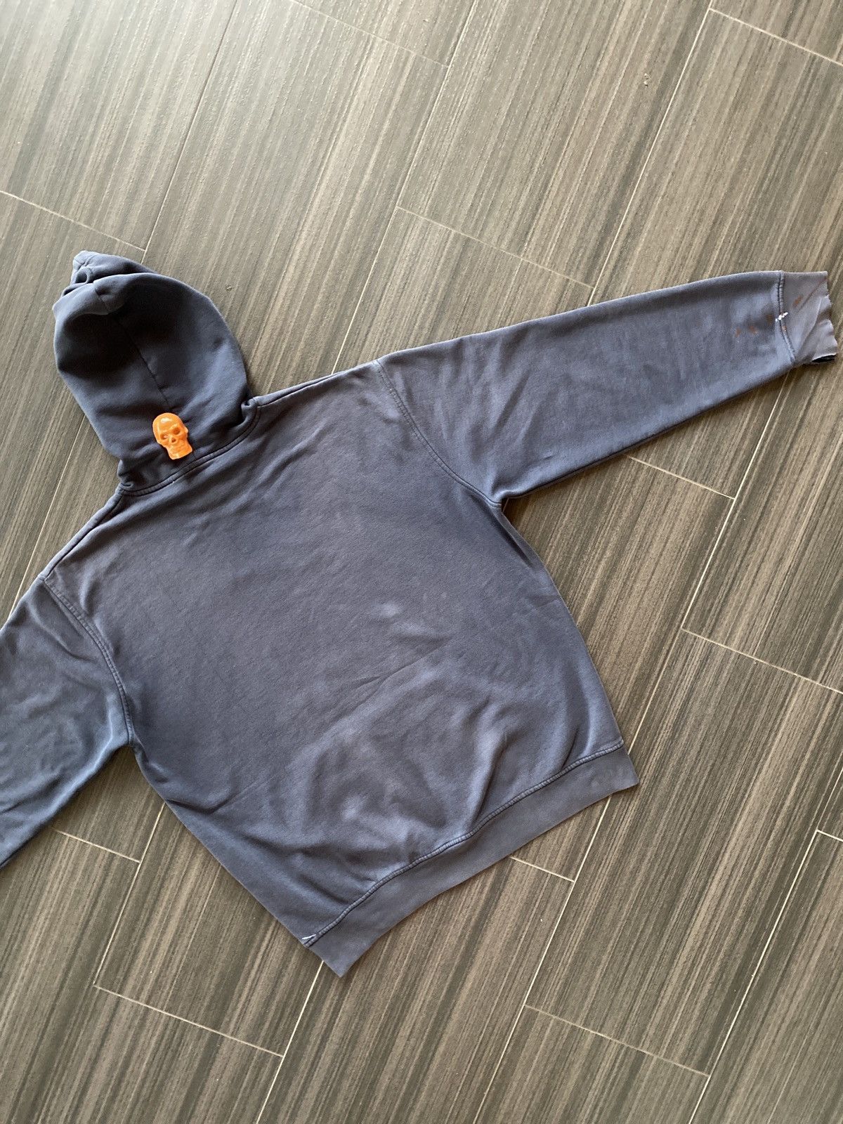Nike × Vintage Nike faded and distressed swoosh logo hoodie XL Size US XL / EU 56 / 4 - 7 Thumbnail