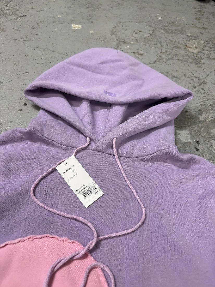 ERL × Vintage ERL Wave Purple Cozy Knit Hoodie Size US XL / EU 56 / 4 - 6 Thumbnail