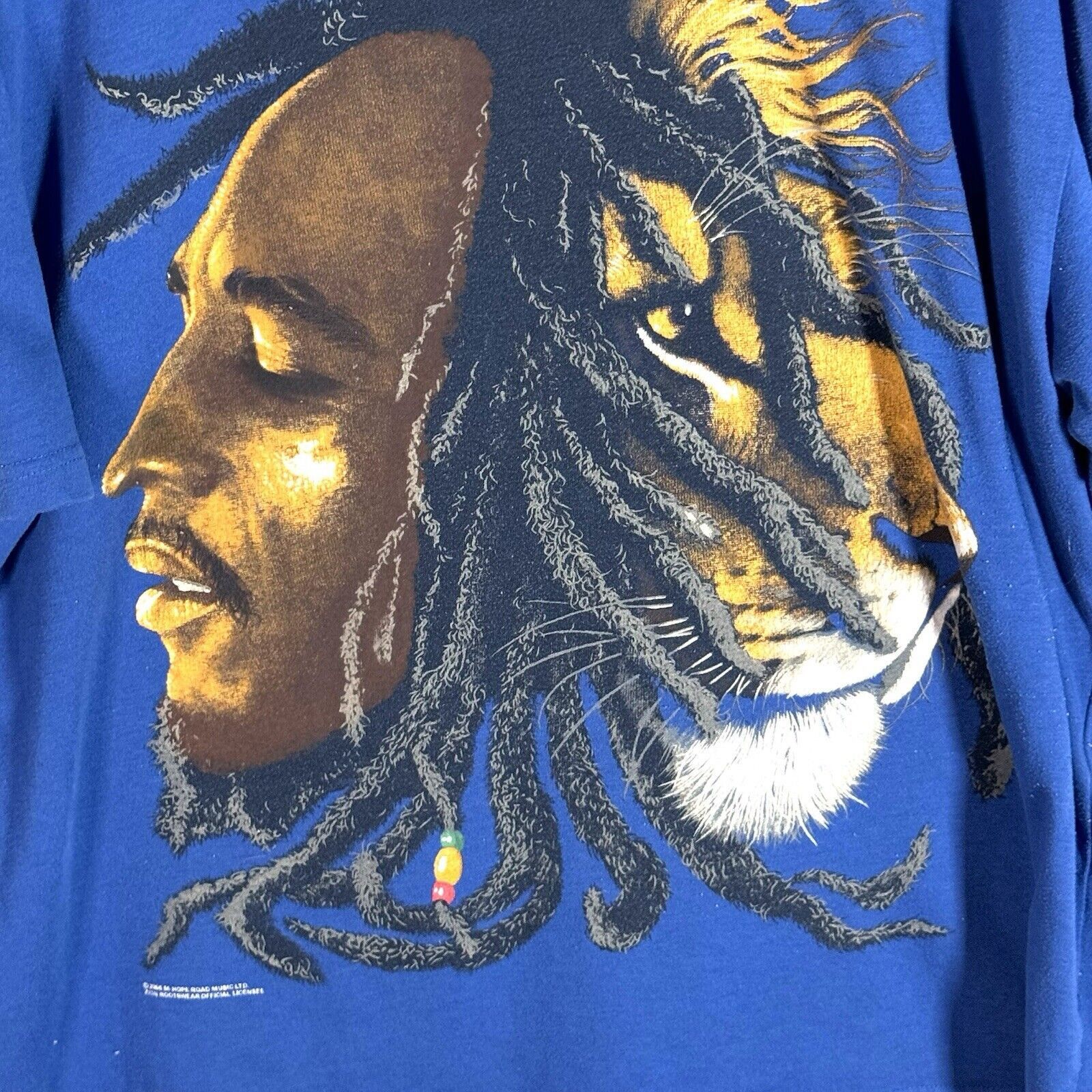 Bob Marley 2006 Bob Marley Hope Road Lion Graphic T-shirt Size 2XL Blue Size US XXL / EU 58 / 5 - 4 Thumbnail