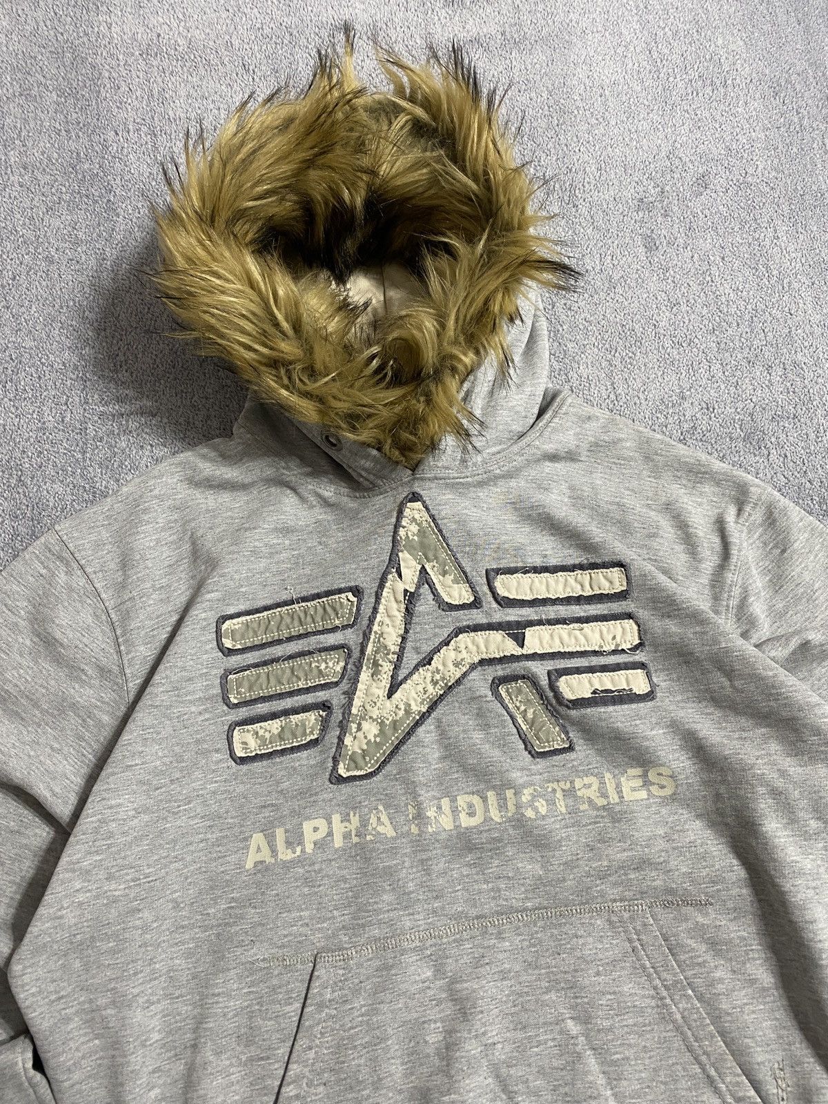 Alpha Industries Vtg Alpha Industries If Six Was Nine LGB style mohair hoodie Size US M / EU 48-50 / 2 - 5 Thumbnail