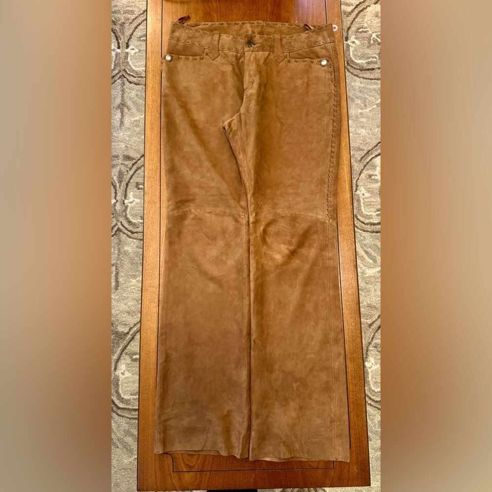 Old Gringo × Vintage Rare vintage Old Gringo leather pants - brown lined pants - Size 32" / US 10 / IT 46 - 1 Thumbnail