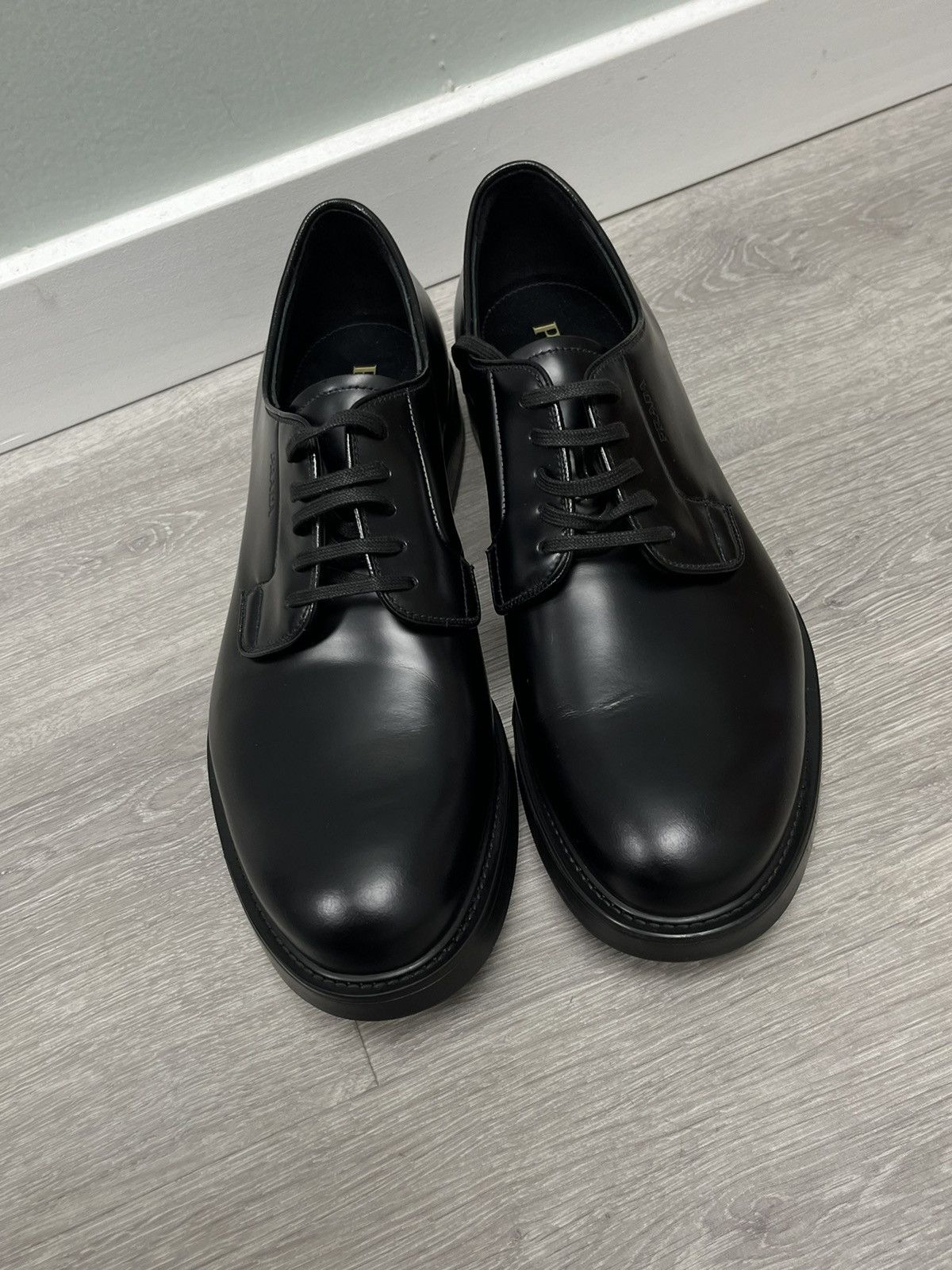 Prada Prada brushed leather lace-up Derby Size US 10 / EU 43 - 15 Thumbnail