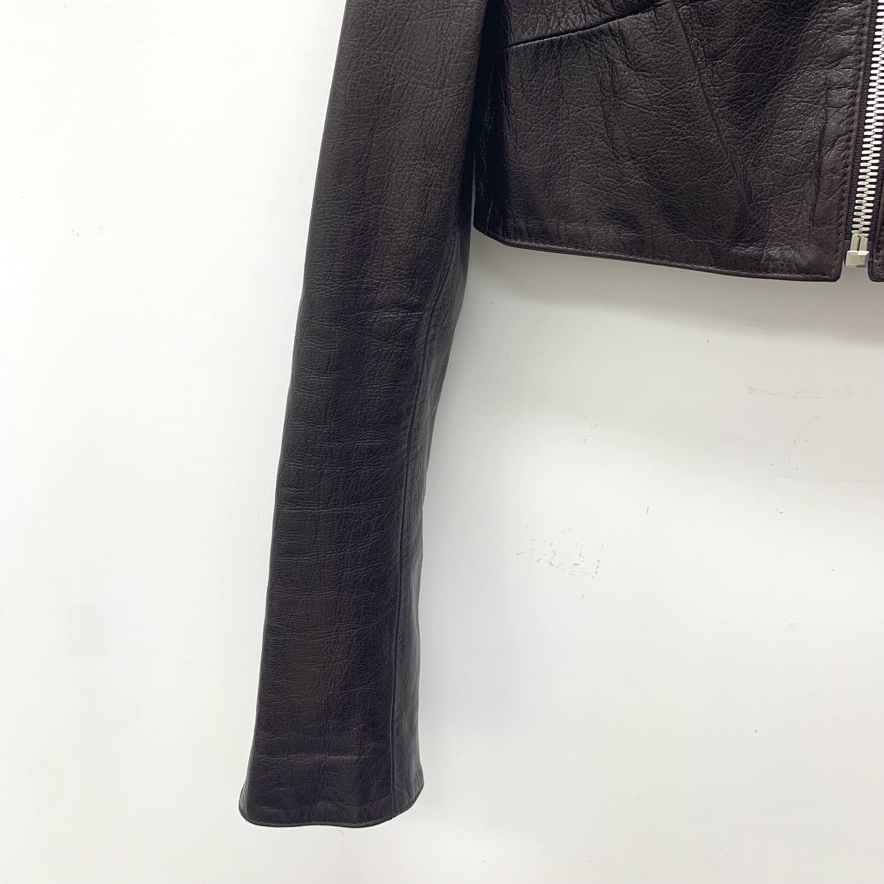 Dolce & Gabbana Dolce & Gabbana Brown Zip-Up Leather Jacket (Size XS) Size XS / US 0-2 / IT 36-38 - 6 Thumbnail