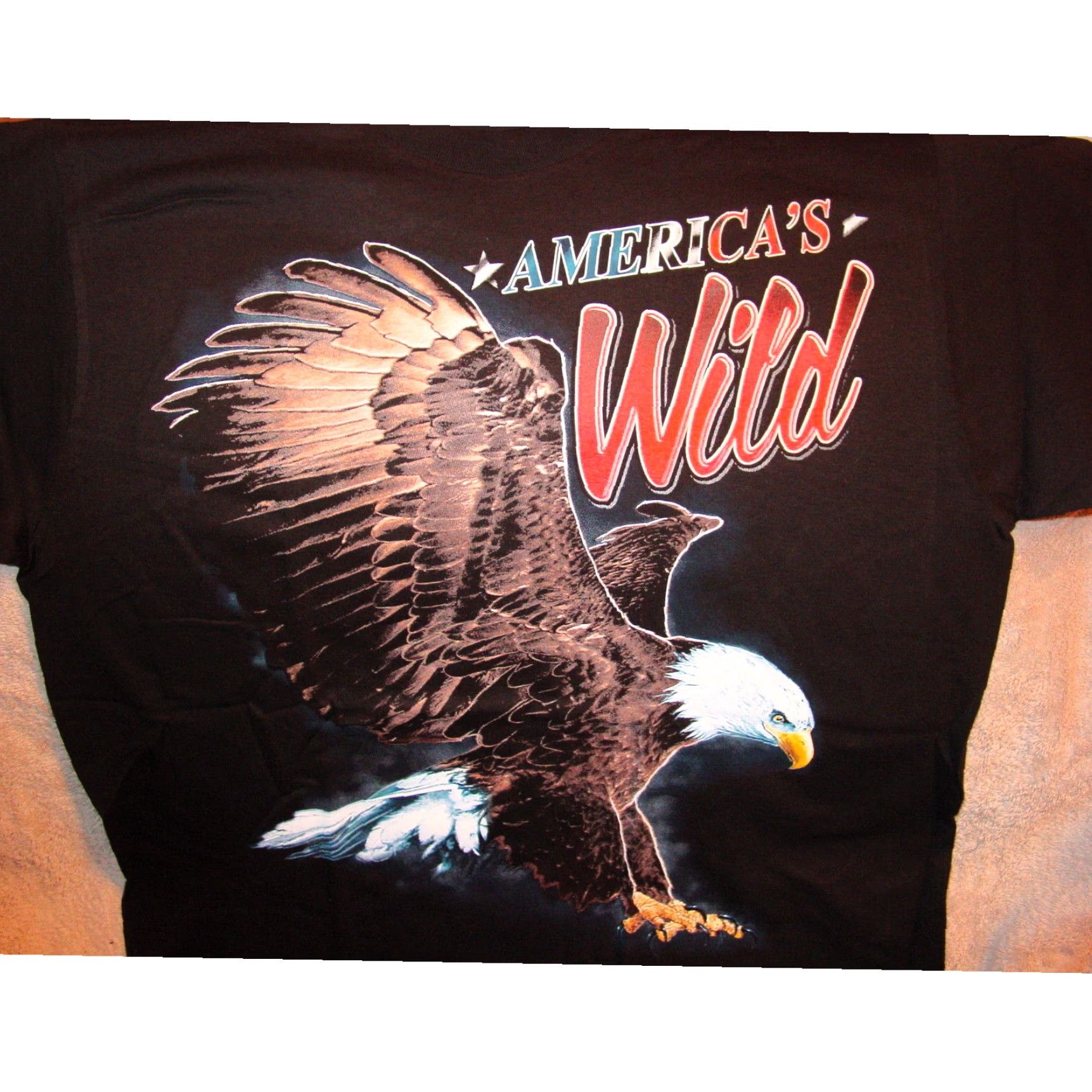 Vintage BLACK EAGLE GRAPHIC TEE AMERICA'S WILD XL Mens Size US L / EU 52-54 / 3 - 2 Thumbnail