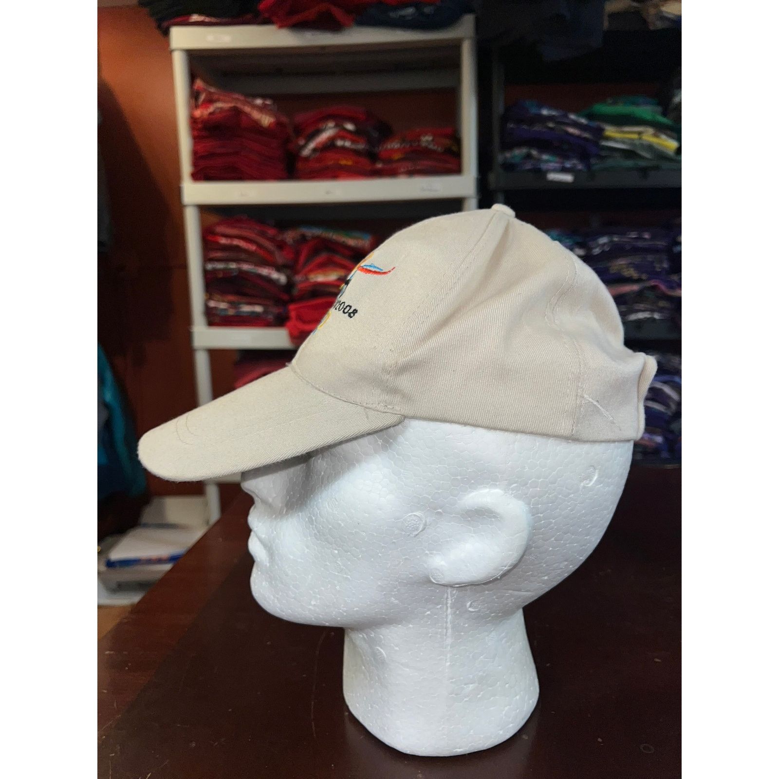 Vintage Beijing Olympics Hat 2008 Olympic Logo Brown Long Bill Hat Size ONE SIZE - 4 Thumbnail