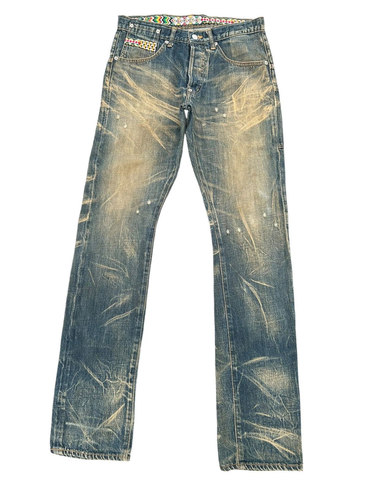Kapital Japanese Brand Swagger Rusty Mudwash Buckle Back Denim Jeans Size US 32 / EU 48 - 7 Thumbnail