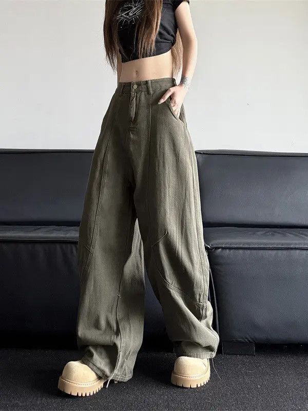 Japanese Brand Retro loose straight leg casual jeans Size US 32 / EU 48 - 2 Thumbnail