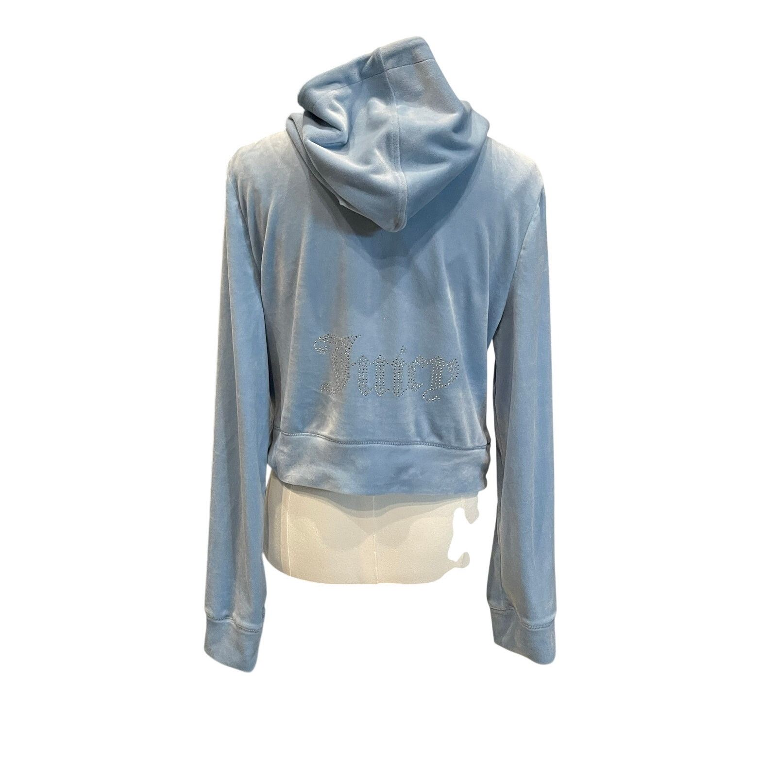 Juicy Couture Juicy Couture "Frosted" light blue velour hoodie L NWT Size L / US 10 / IT 46 - 4 Thumbnail