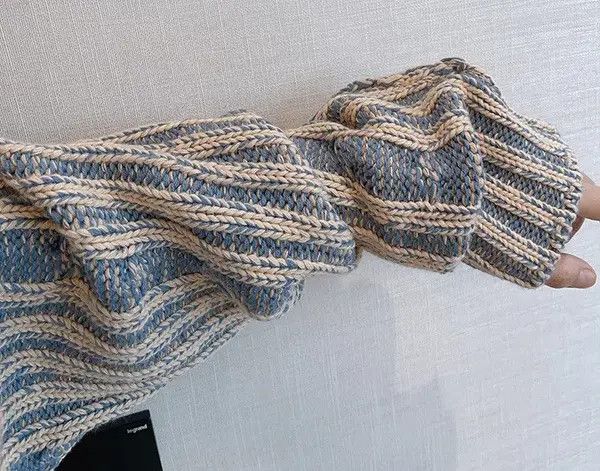 VIBE Retro y2k reversible cable knit pullover sweater knitwear Size US XL / EU 56 / 4 - 8 Thumbnail