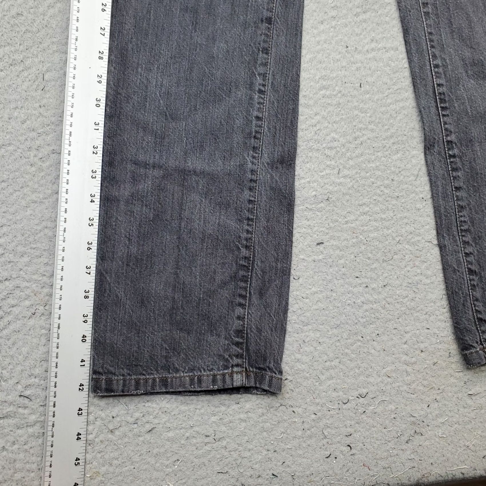 Calvin Klein Calvin Klein Womens Straight Jeans Black Denim Slim Fit 30 Inseam 31.5" 5-Pocket Vintage: No Boho Streetwear Grunge Fashion Size 30" / US 8 / IT 44 - 3 Thumbnail