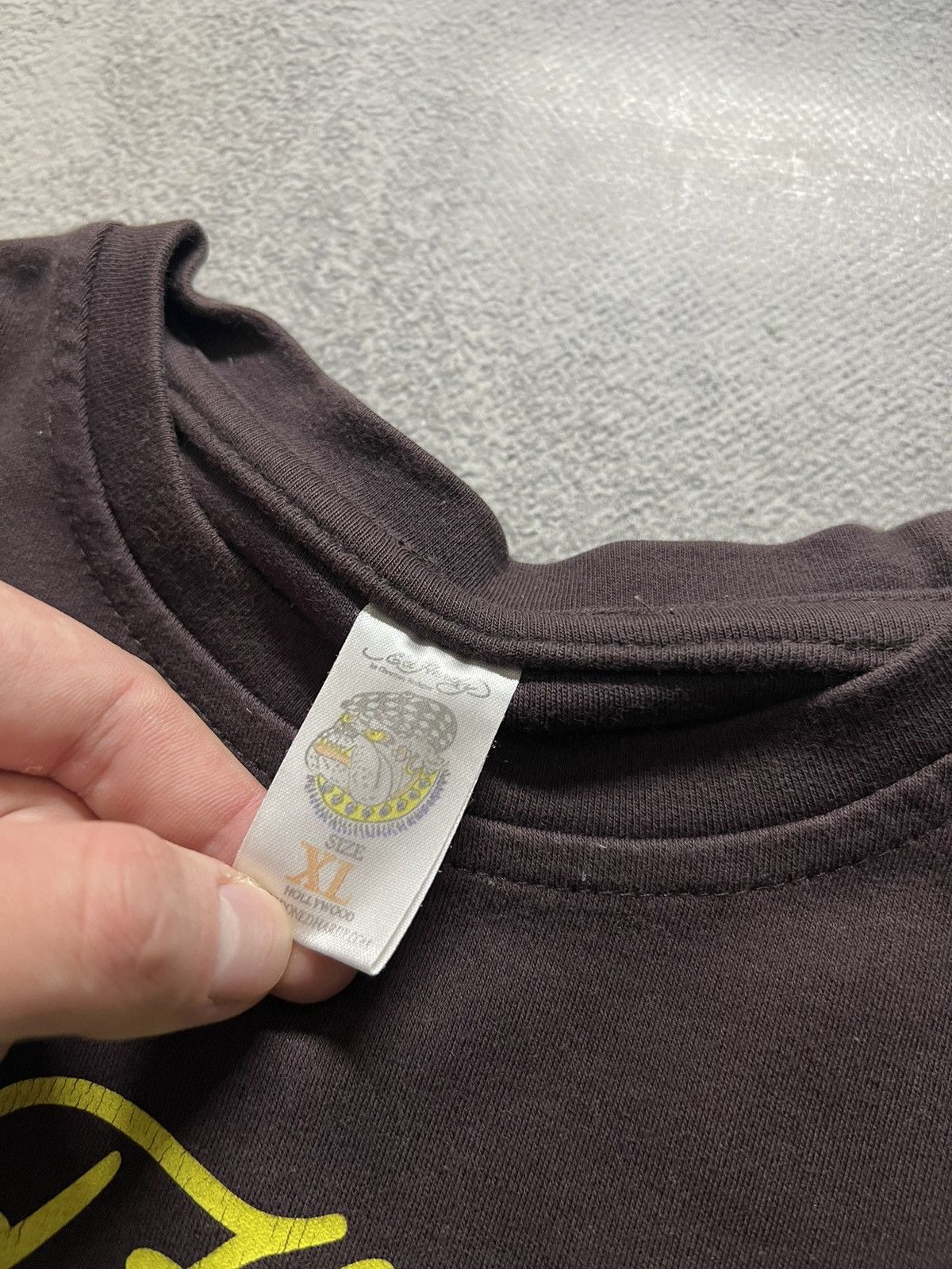 Ed Hardy Vintage Y2k Brown Skull ☠️ Ed Hardy Big Logo Long Sleeve 00’s Size L / US 10 / IT 46 - 12 Thumbnail