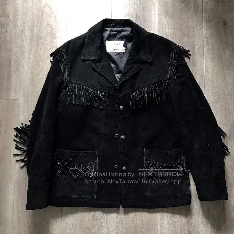 Schott Schott The first year of Mexican fringe fleece heavy jacke Size US XXS / EU 40 - 1 Thumbnail
