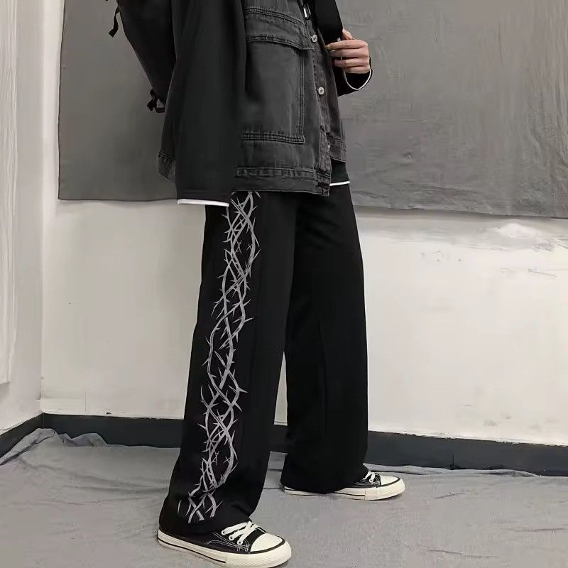 Designer × Japanese Brand Punk Loose Harajuku Gothic Hip Hop Sweatpants Trousers Size US 30 / EU 46 - 1 Thumbnail