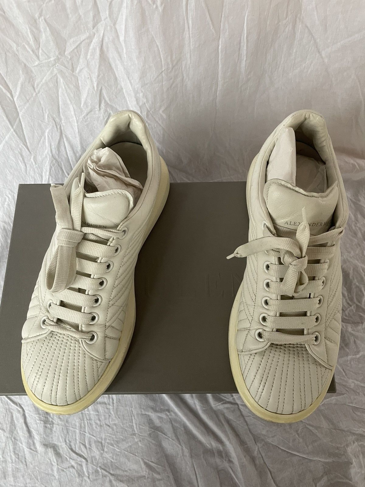 Alexander McQueen Pelle S Gomma Quilt Stitch Size US 8 / EU 41 - 2 Thumbnail