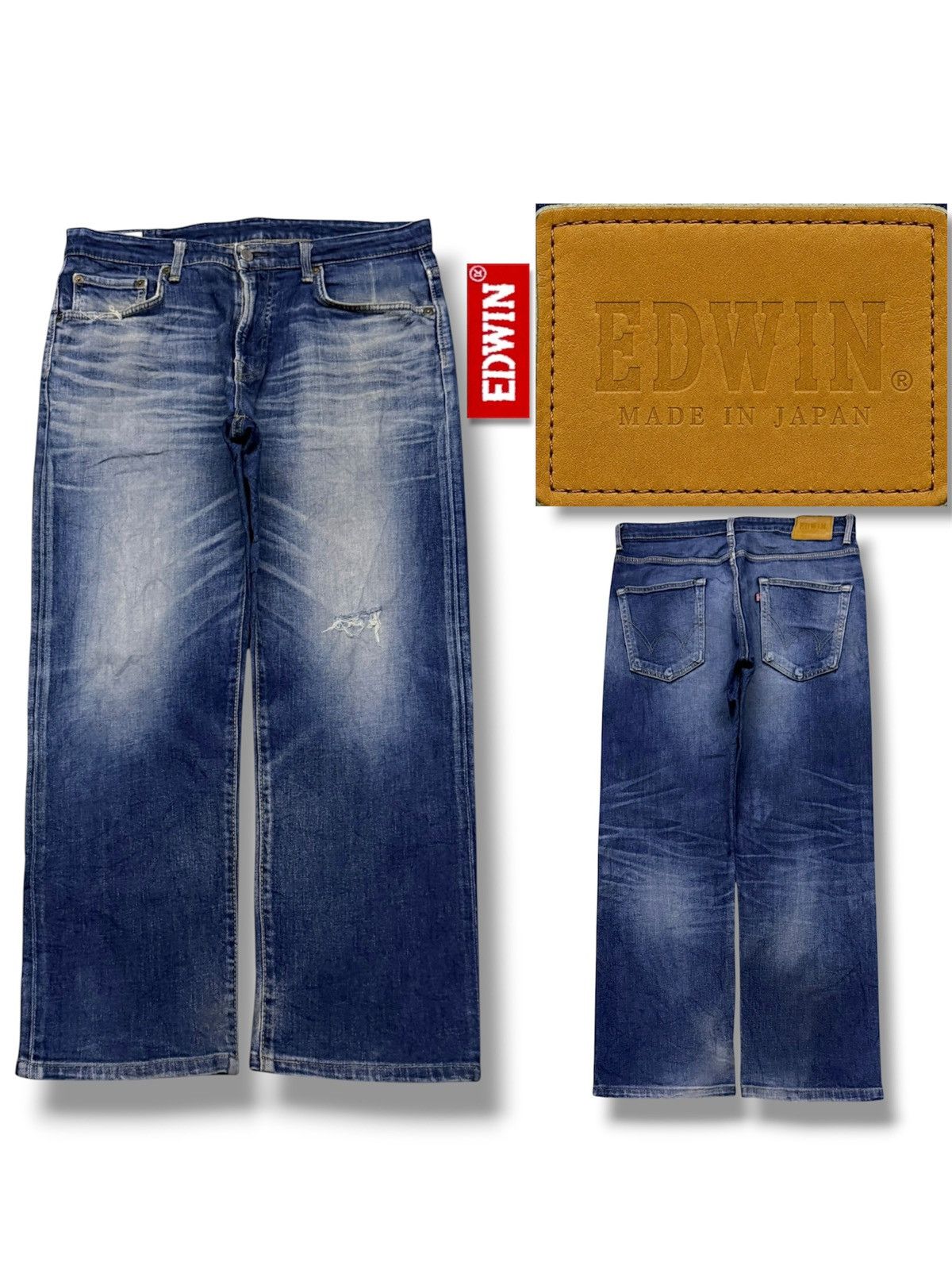 Edwin Vintage Edwin E504R Japan Denim Jeans | Relaxed Straight W34 Size US 34 / EU 50 - 1 Thumbnail