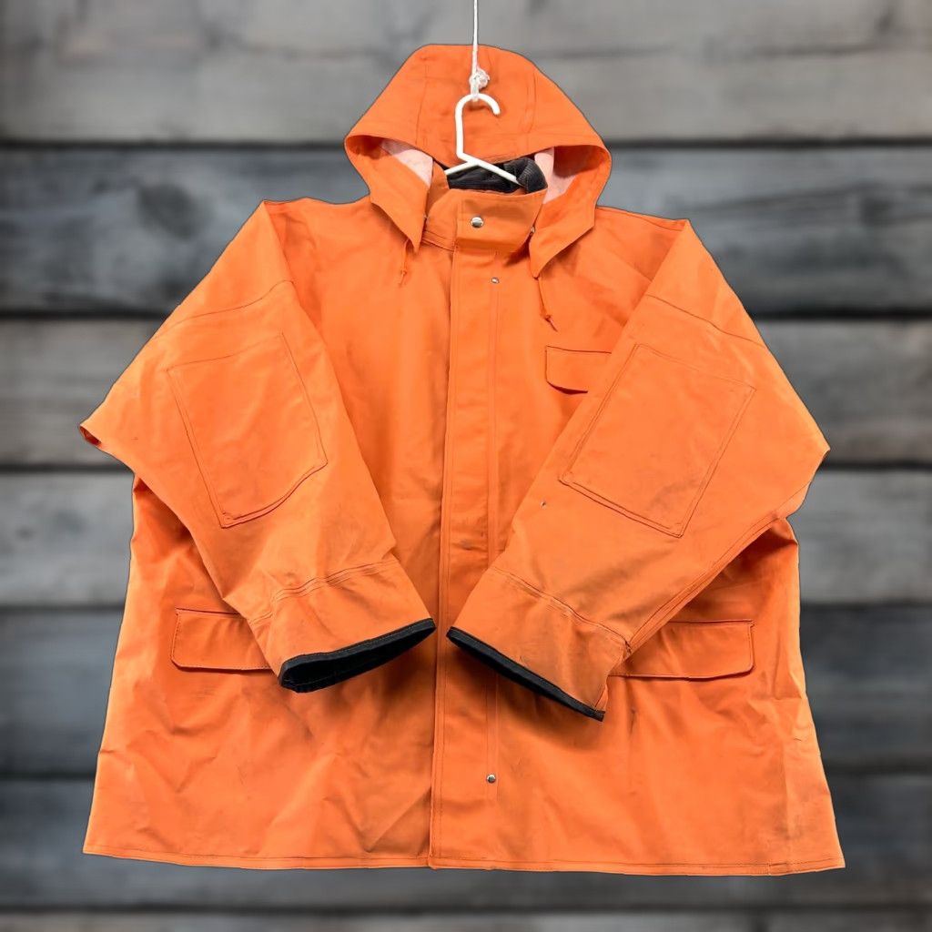 Carhartt Carhartt Hoodie Mens 2XL Orange Button Snap Logo PVC Long Sleeve Workwear C640RG Size US XXL / EU 58 / 5 - 1 Thumbnail
