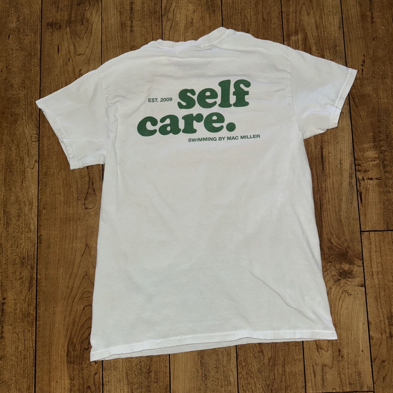 Swimming By Mac Miller Self Care T-Shirt White S 17x24