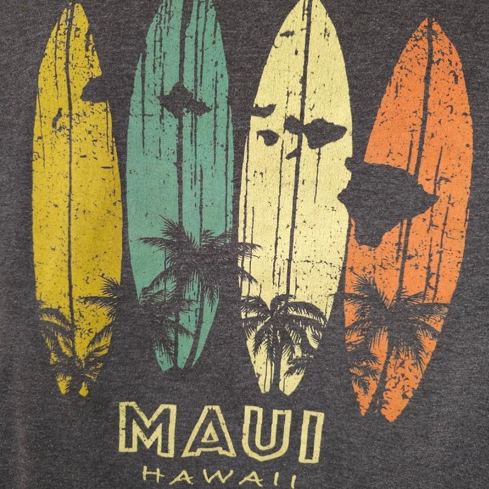 Vintage Maui Hawaii T Shirt Mens 3XL Gray Surfboards Travel Destination Tee Size US XXL / EU 58 / 5 - 3 Thumbnail