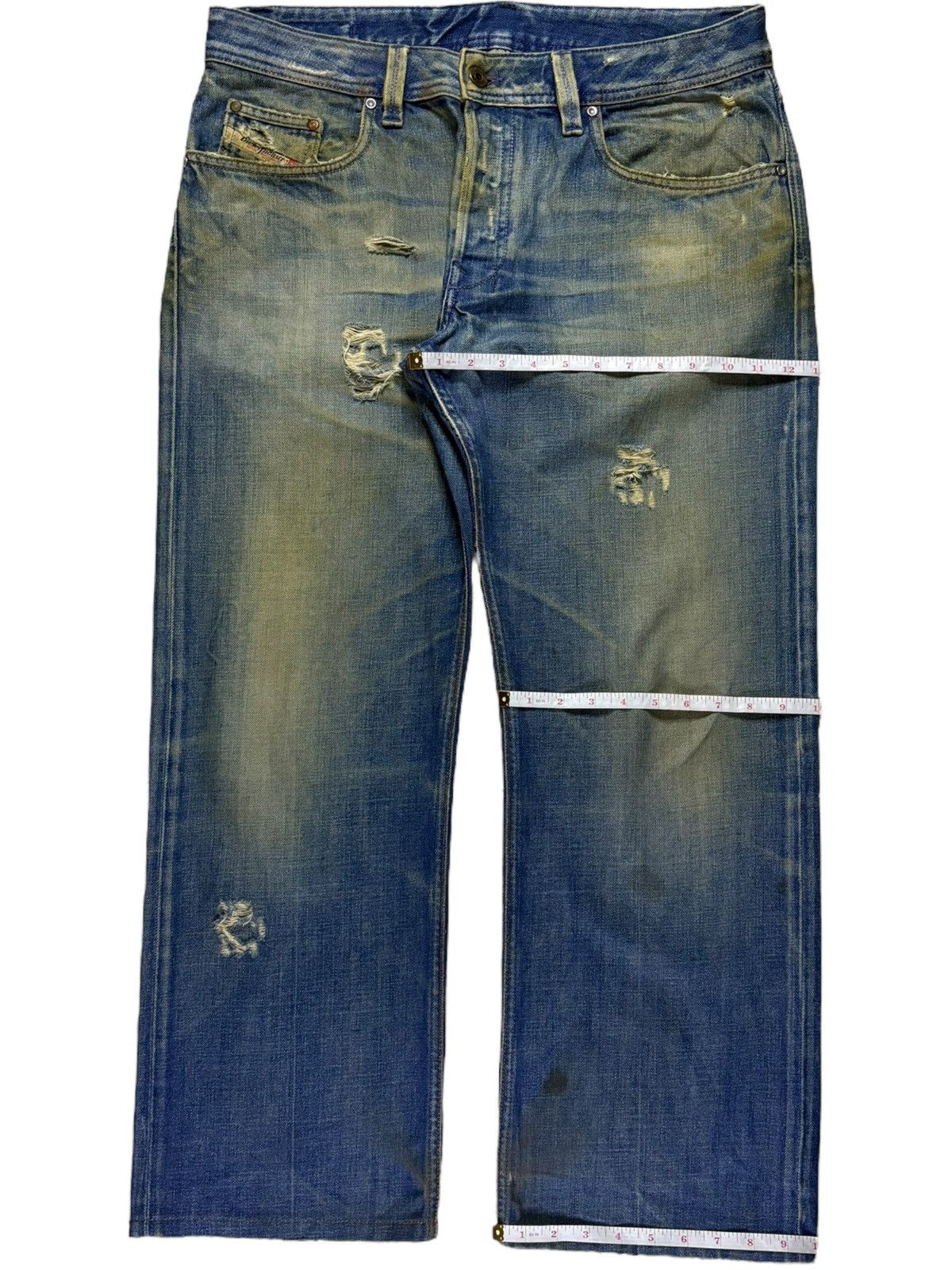 Diesel × Diesel Black Gold Vintage Italy Diesel Mud Wash Distressed Baggy Jeans Size US 36 / EU 52 - 13 Thumbnail