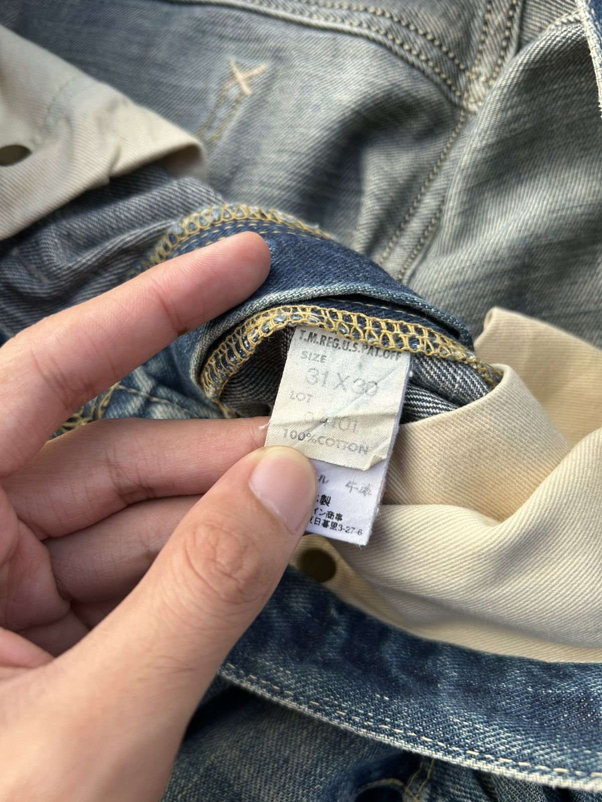 Kapital Vintage Lee Selvedge Japanese Brand Distressed Denim Jeans Size US 31 - 15 Thumbnail