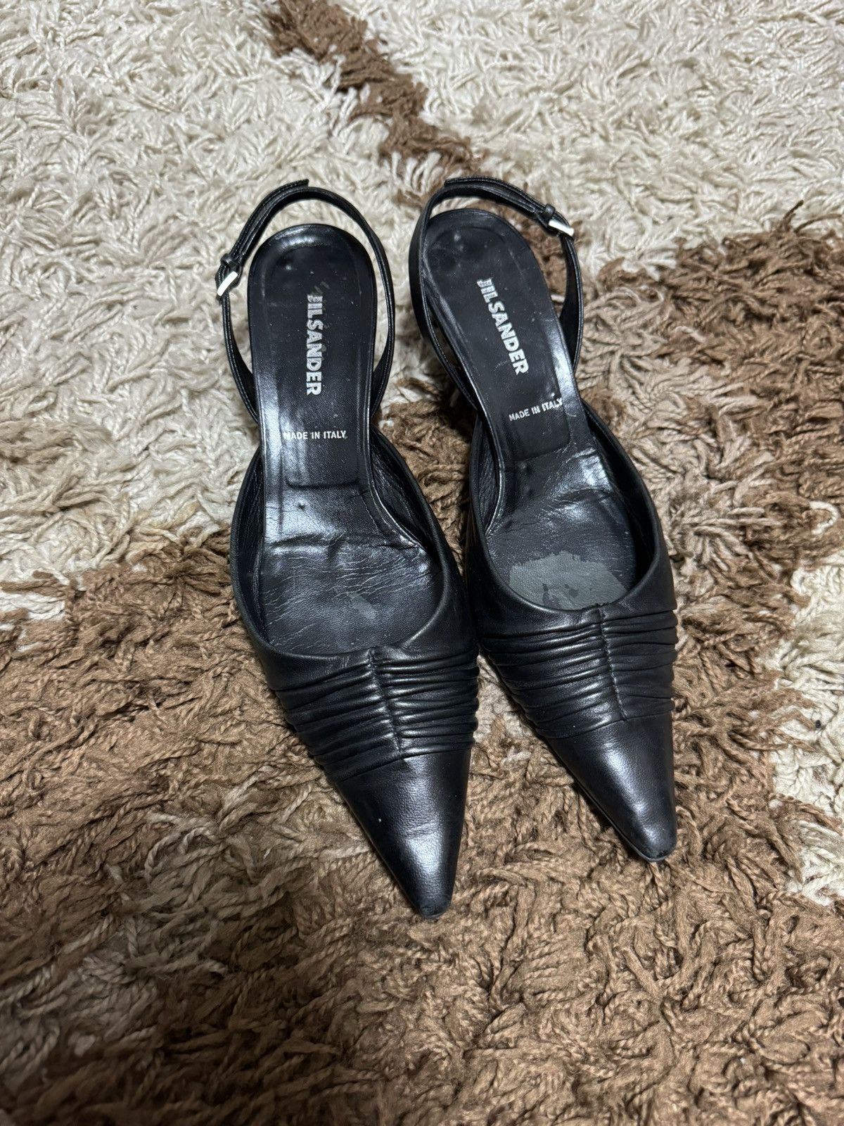 Designer × Jil Sander Jil Sander avant garde lace up leather heels Size US 7 / IT 37 - 2 Thumbnail