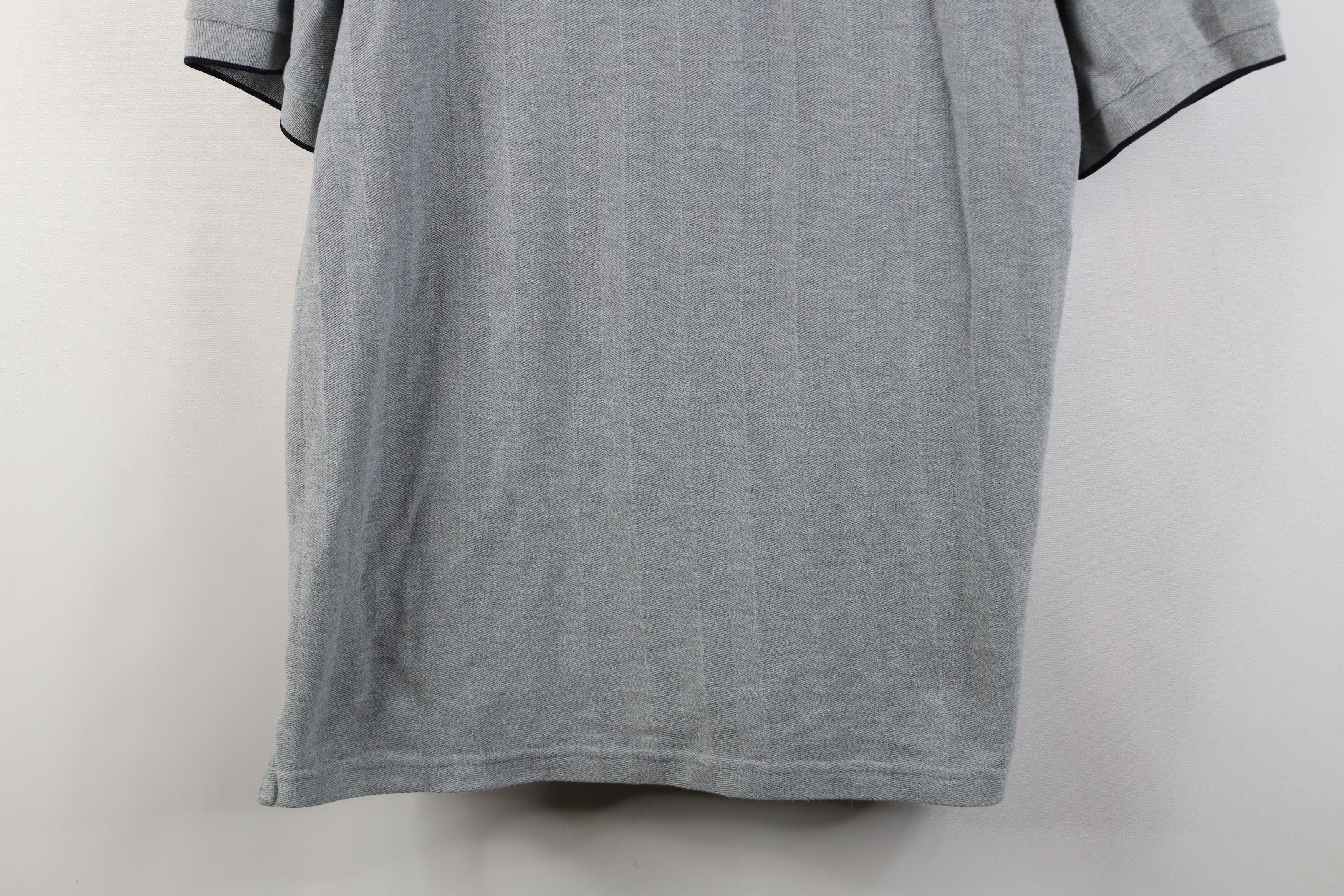 Ralph Lauren Vintage 90s Chaps Ralph Lauren Crest Knit Golf Polo Gray Size US L / EU 52-54 / 3 - 3 Thumbnail